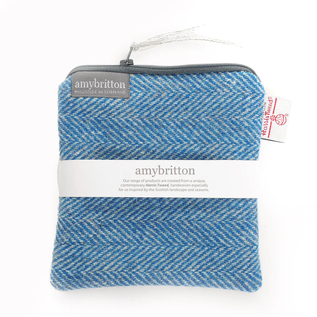 Harris Tweed Kingfisher Herringbone Large Purse
