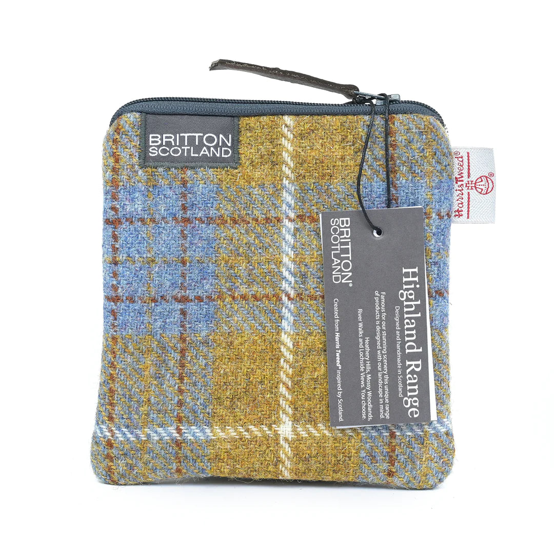Harris Tweed Mustard Plaid Large Purse