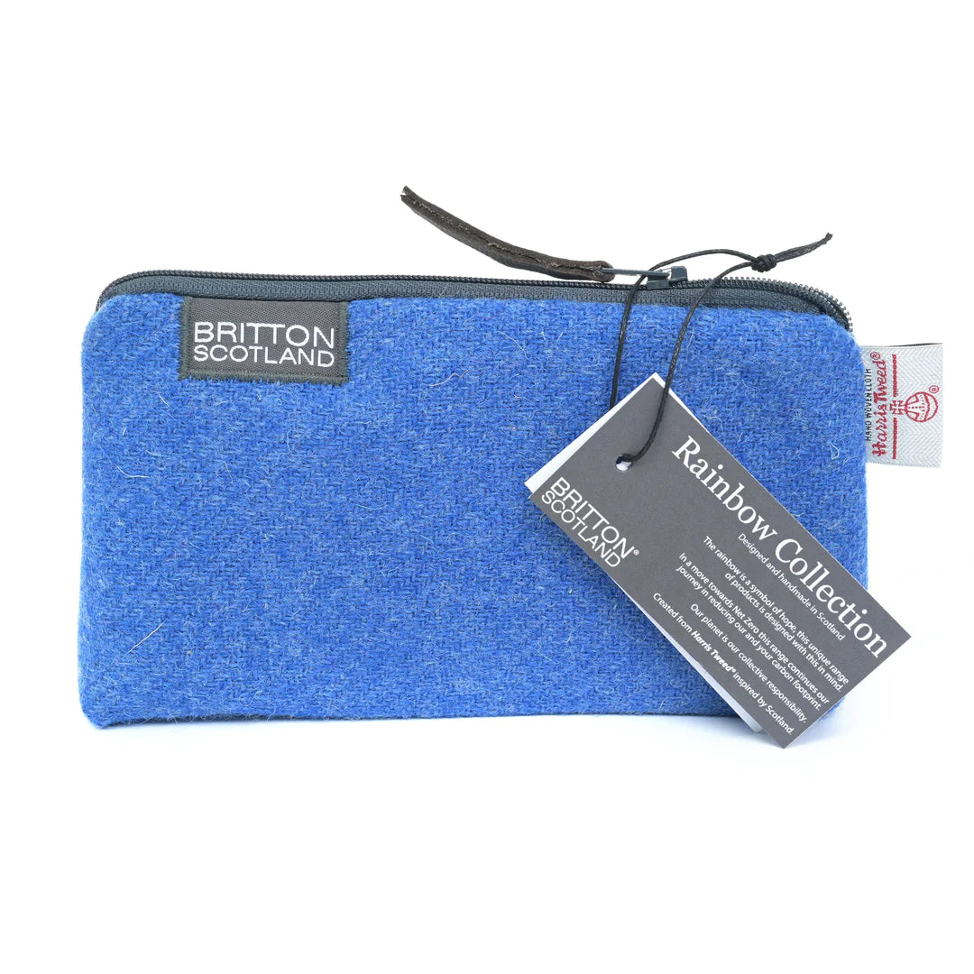 Harris Tweed Light Blue Cosmetic Bag