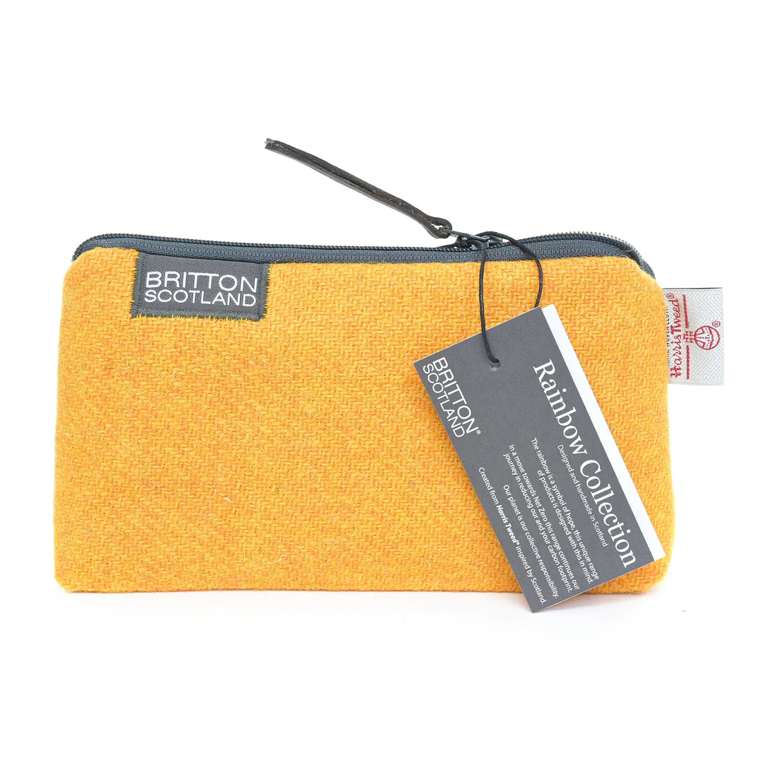 Harris Tweed Yellow Cosmetic Bag