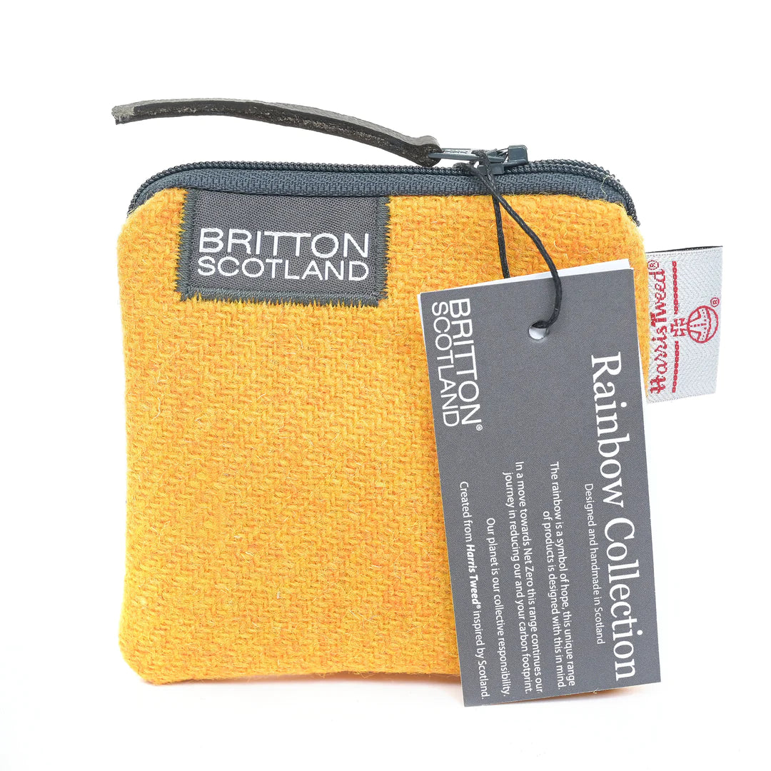 Harris Tweed Yellow Coin Purse
