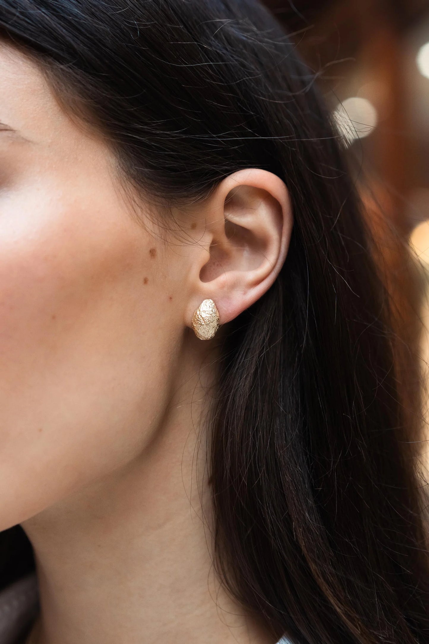 Still Earrings, Gold Plated