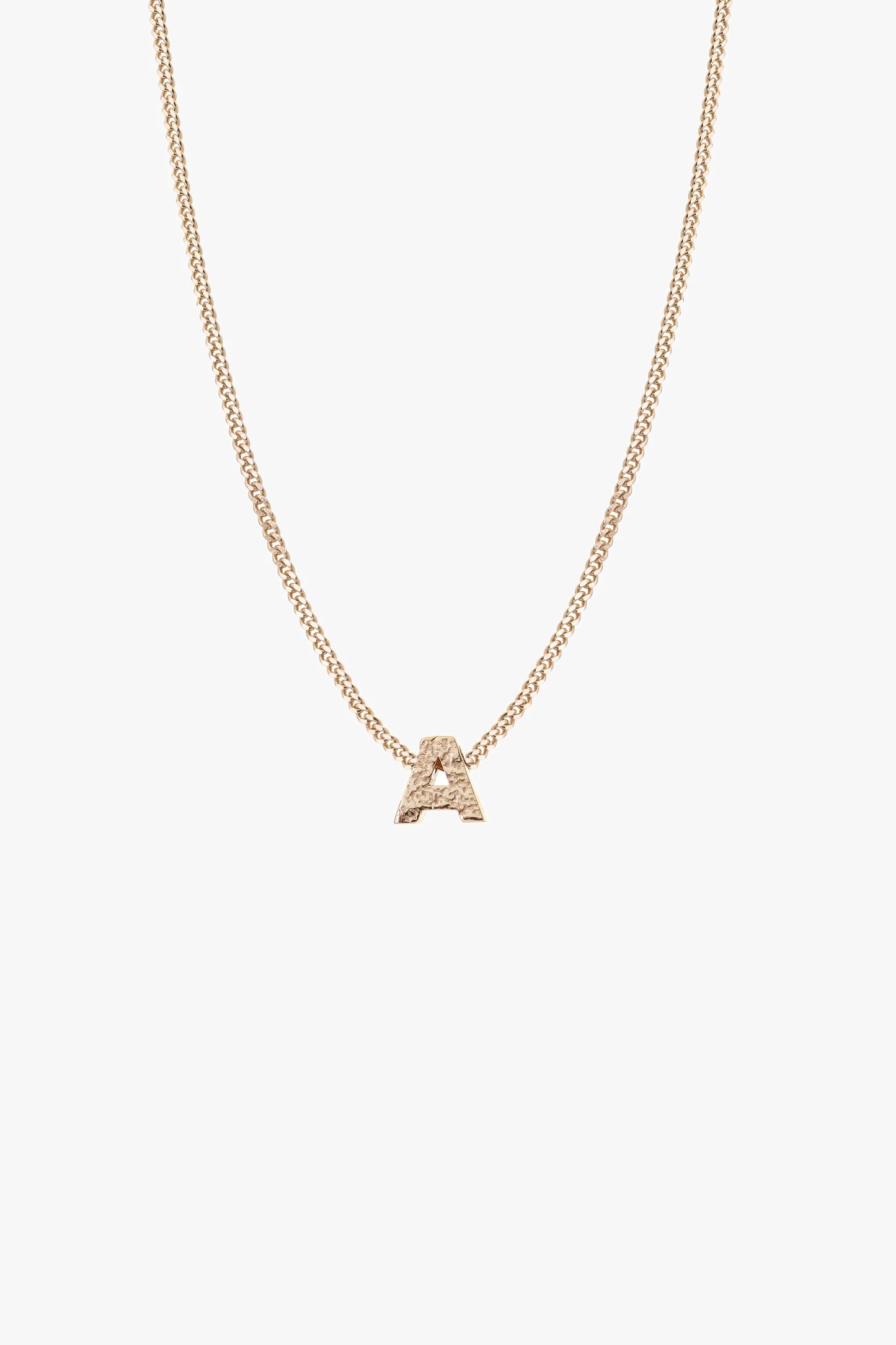 Alphabet Necklace Gold, A