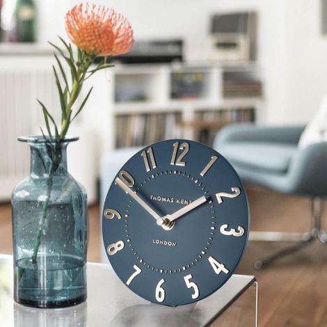 Thomas Kent 6" Mulberry Mantel Clock, Midnight Blue