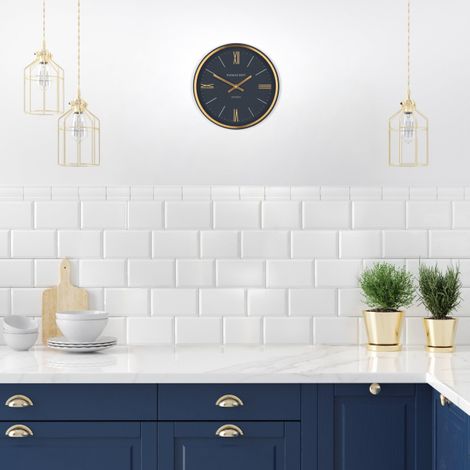 Thomas Kent 10'' Hampton Wall Clock, Navy