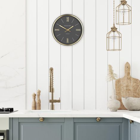 Thomas Kent 10'' Hampton Wall Clock, Charcoal
