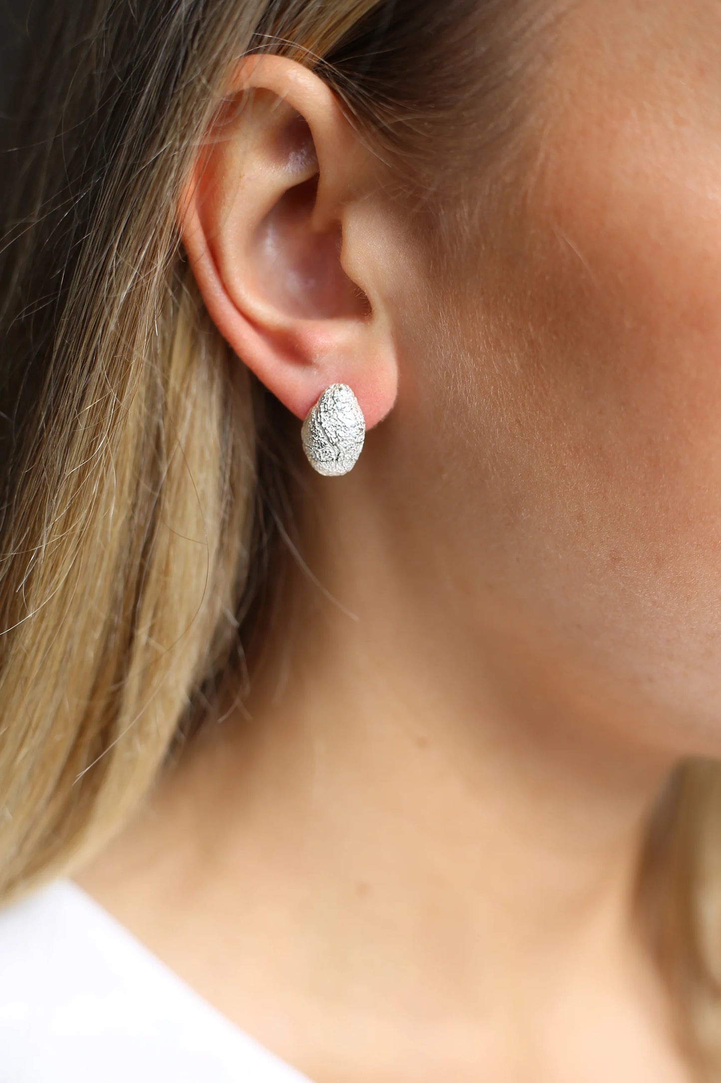 Still Earrings, Silver