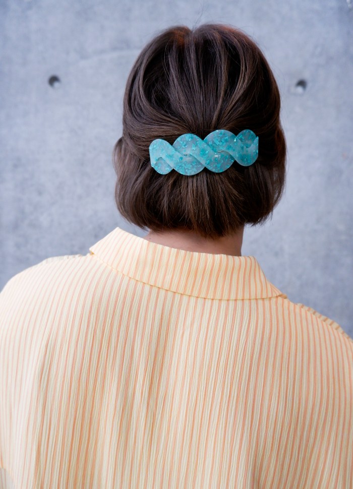 Twisted Barette Hair Clip, Mint