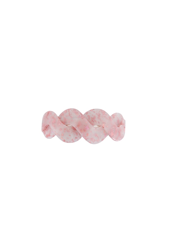 Twisted Barette Hair Clip, Rose