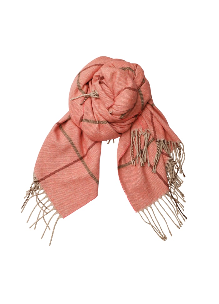Varna Long Woven Scarf, Rose