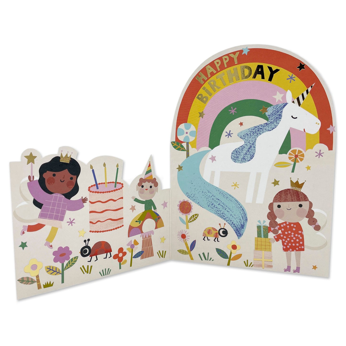 Happy Birthday, Rainbows & Fairies Card