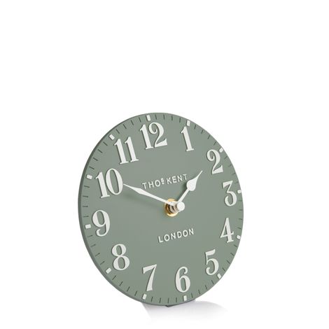 Thomas Kent 6" Arabic Mantel Clock, Seagrass