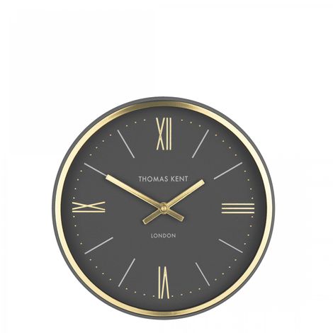 Thomas Kent 10'' Hampton Wall Clock, Charcoal