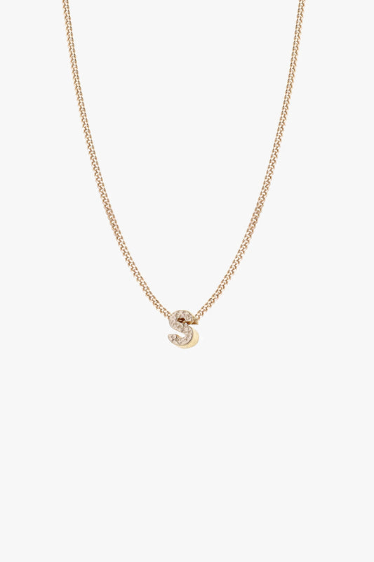Alphabet Necklace Gold, S