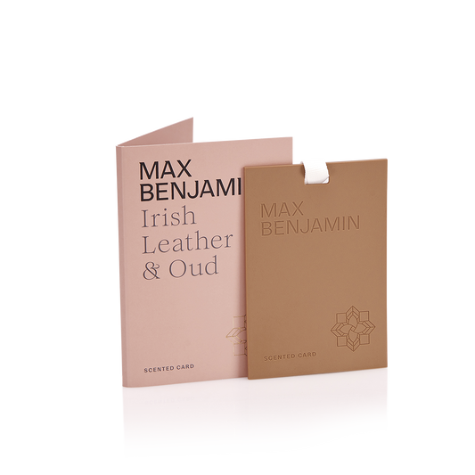 Irish Leather and oud scented card