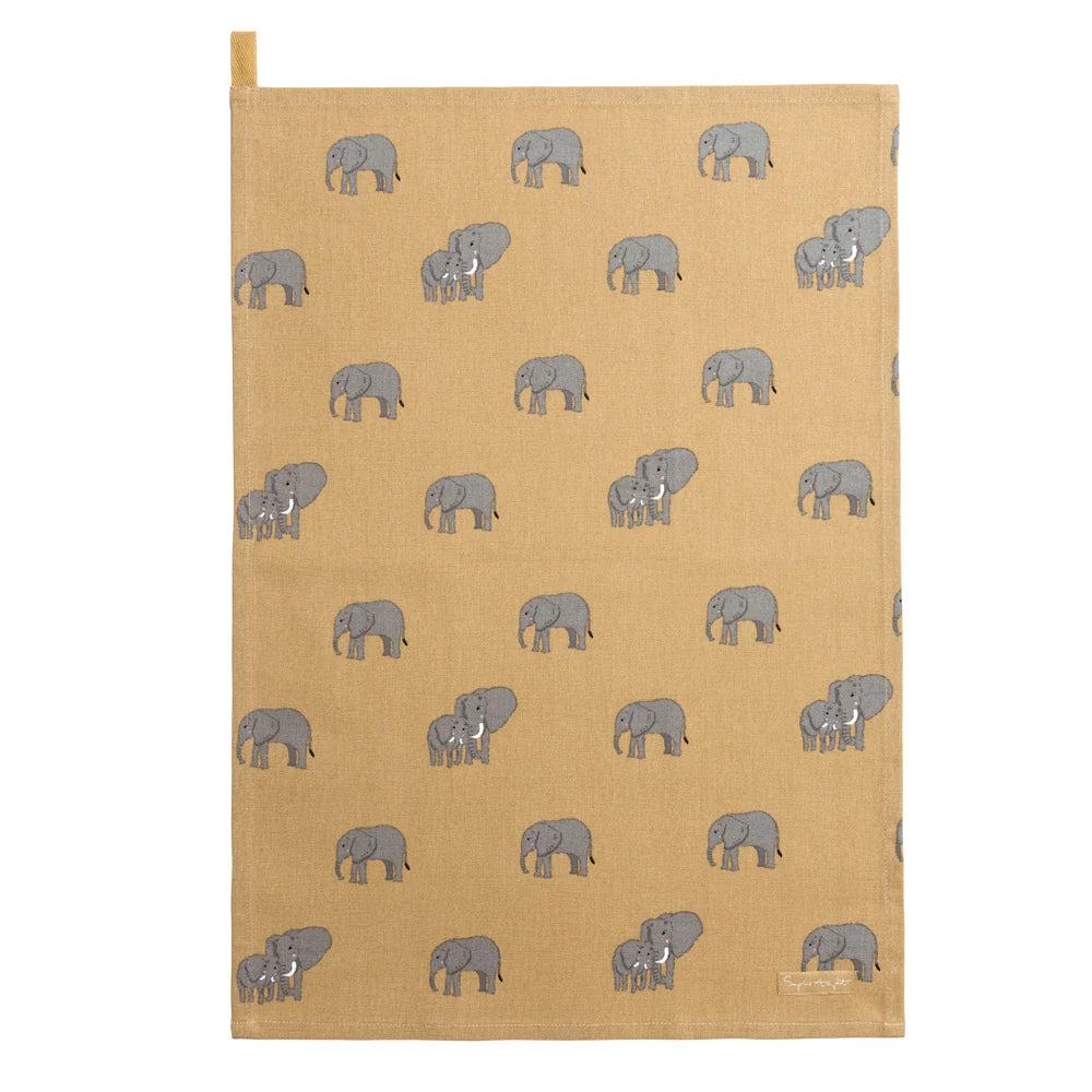 Sophie Allport Tea Towel - ZSL - Elephant