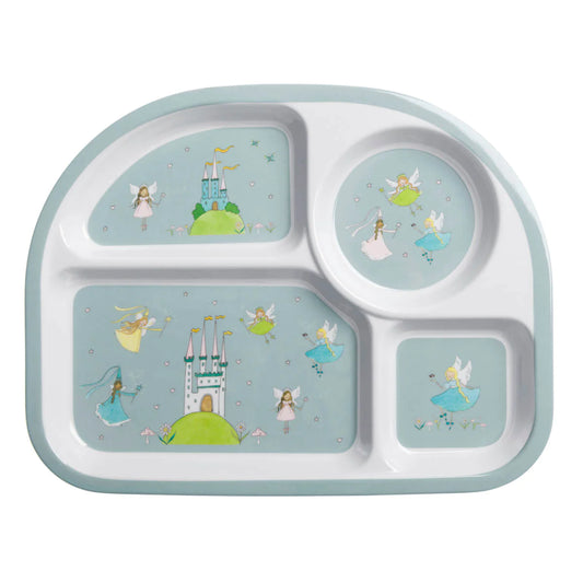 Children's Melamine Divider Plate, Princess Fairies