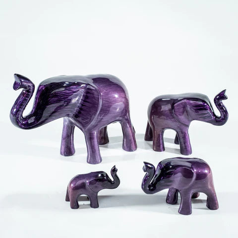 Elephant Trunk Up, Purple, 9cm