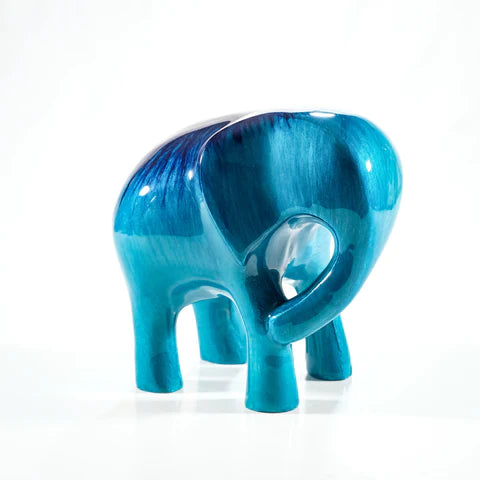 Elephant Brushed Aqua,  XL 12 cm
