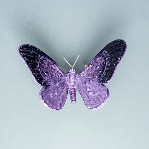 Butterfly Brushed Purple  Large 19 cm