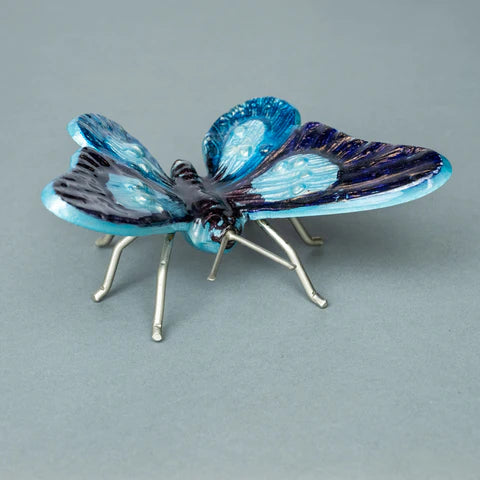 Butterfly Blue Pattern  Large 19 cm