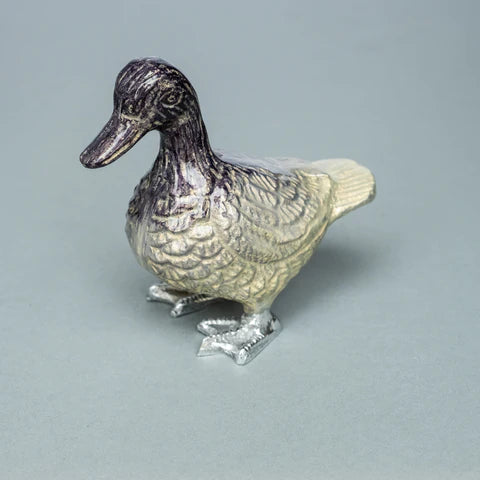 Duck Brushed Silver , Large 13 cm