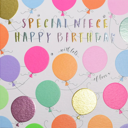 NIECE HB (BALLOONS) Card
