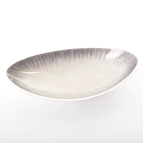 Brushed Silver Boat Bowl 27 cm