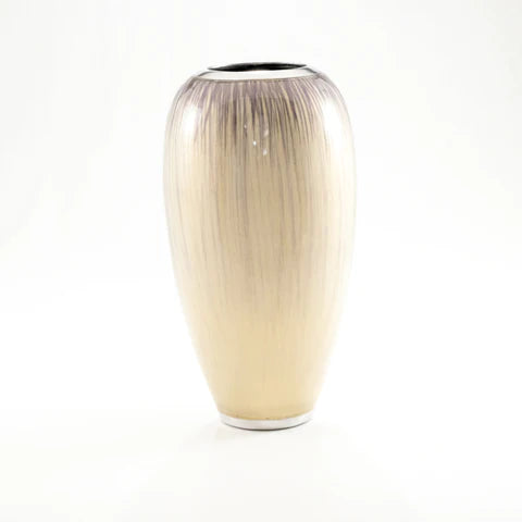 Brushed Silver Vase 25 cm