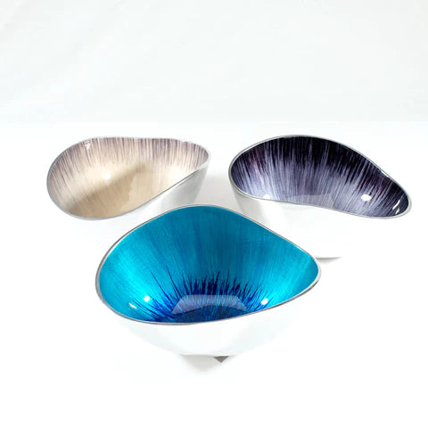 Brushed Oval Bowl Large 22 cm