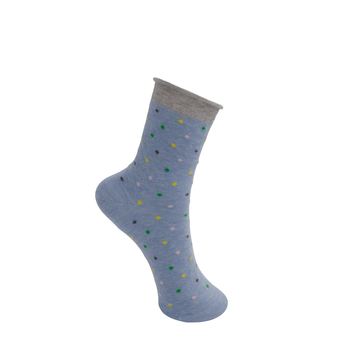 JO dotted sock, mulit blue