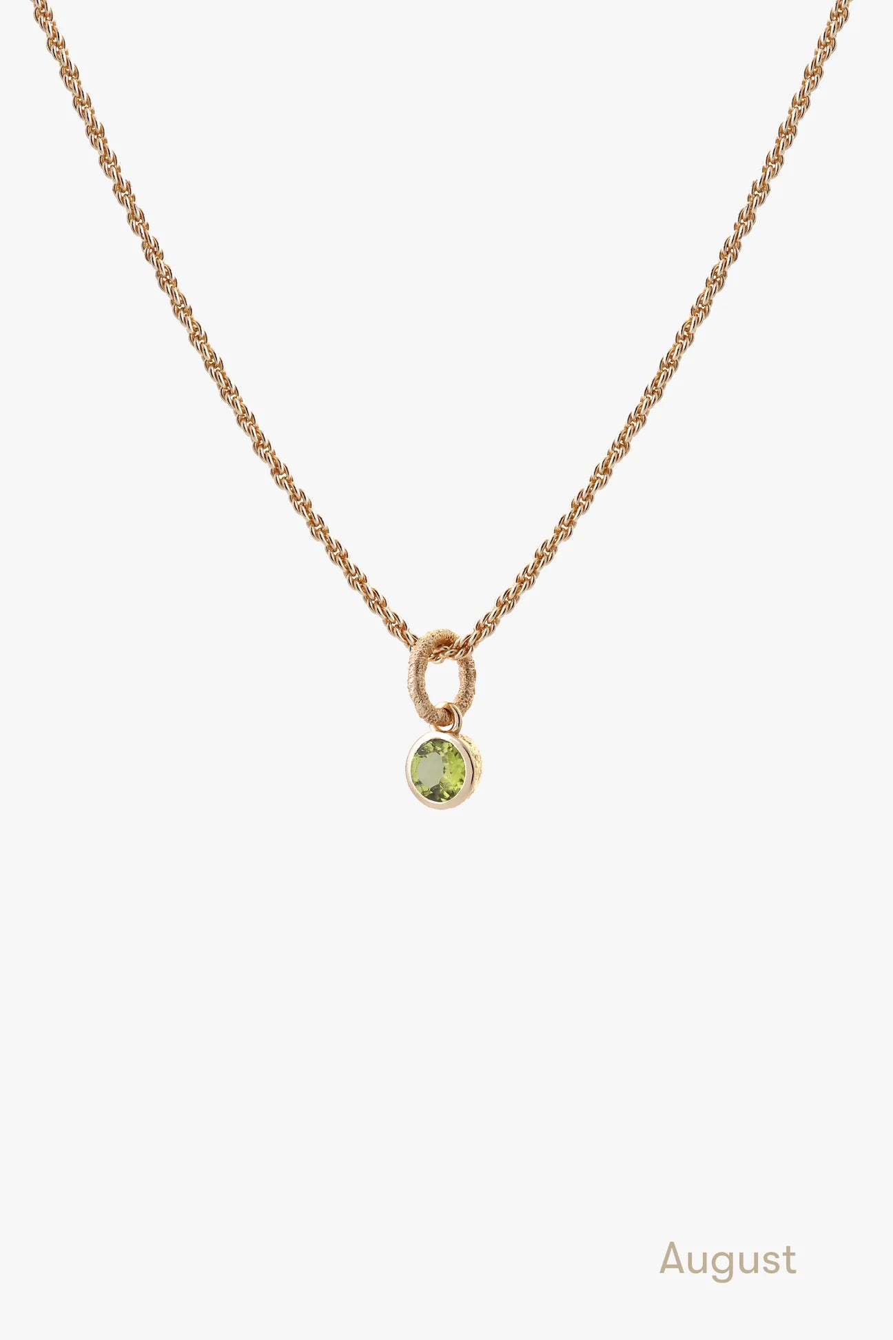 Peridot Birthstone Necklace Gold