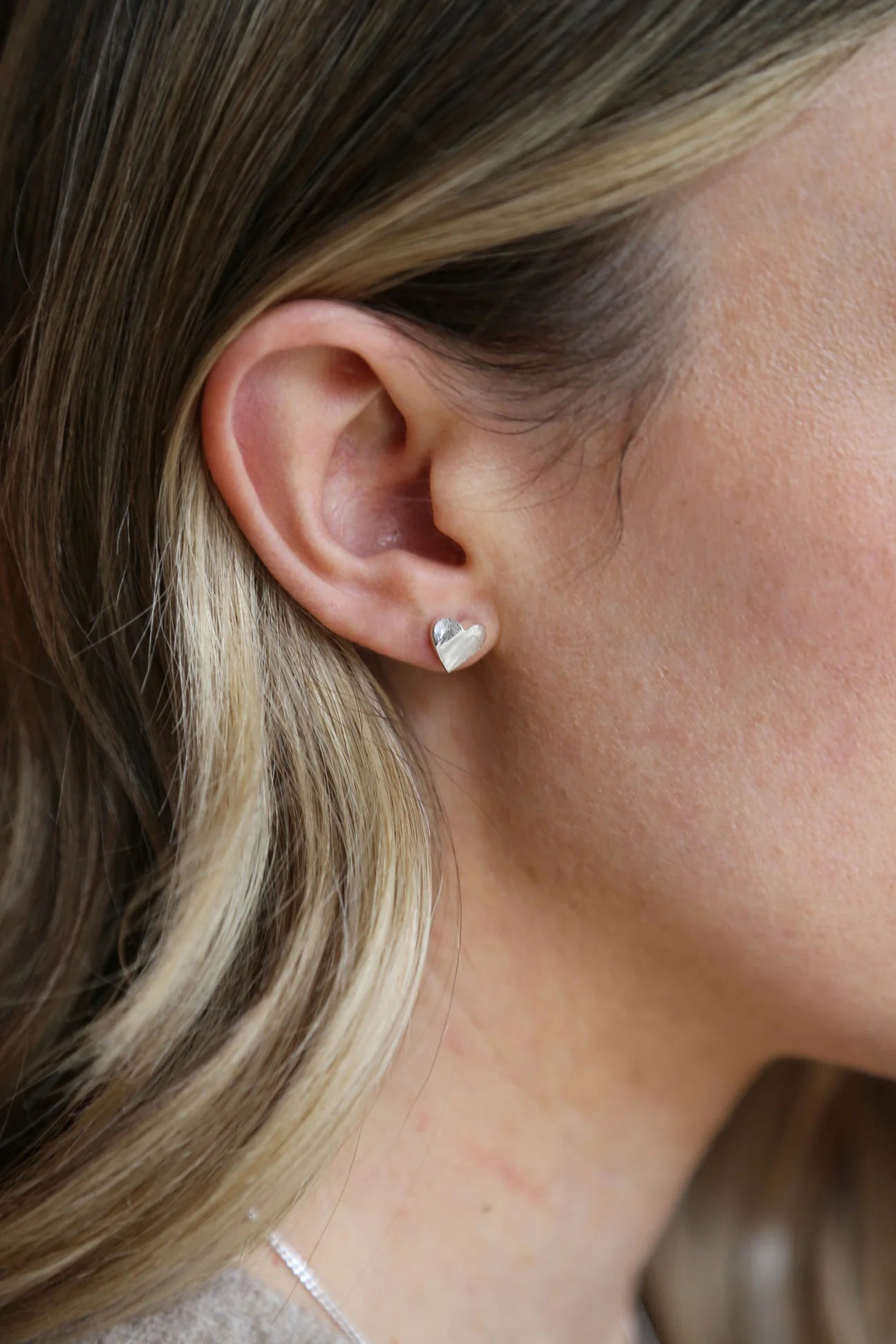 Sweetheart Earrings Silver